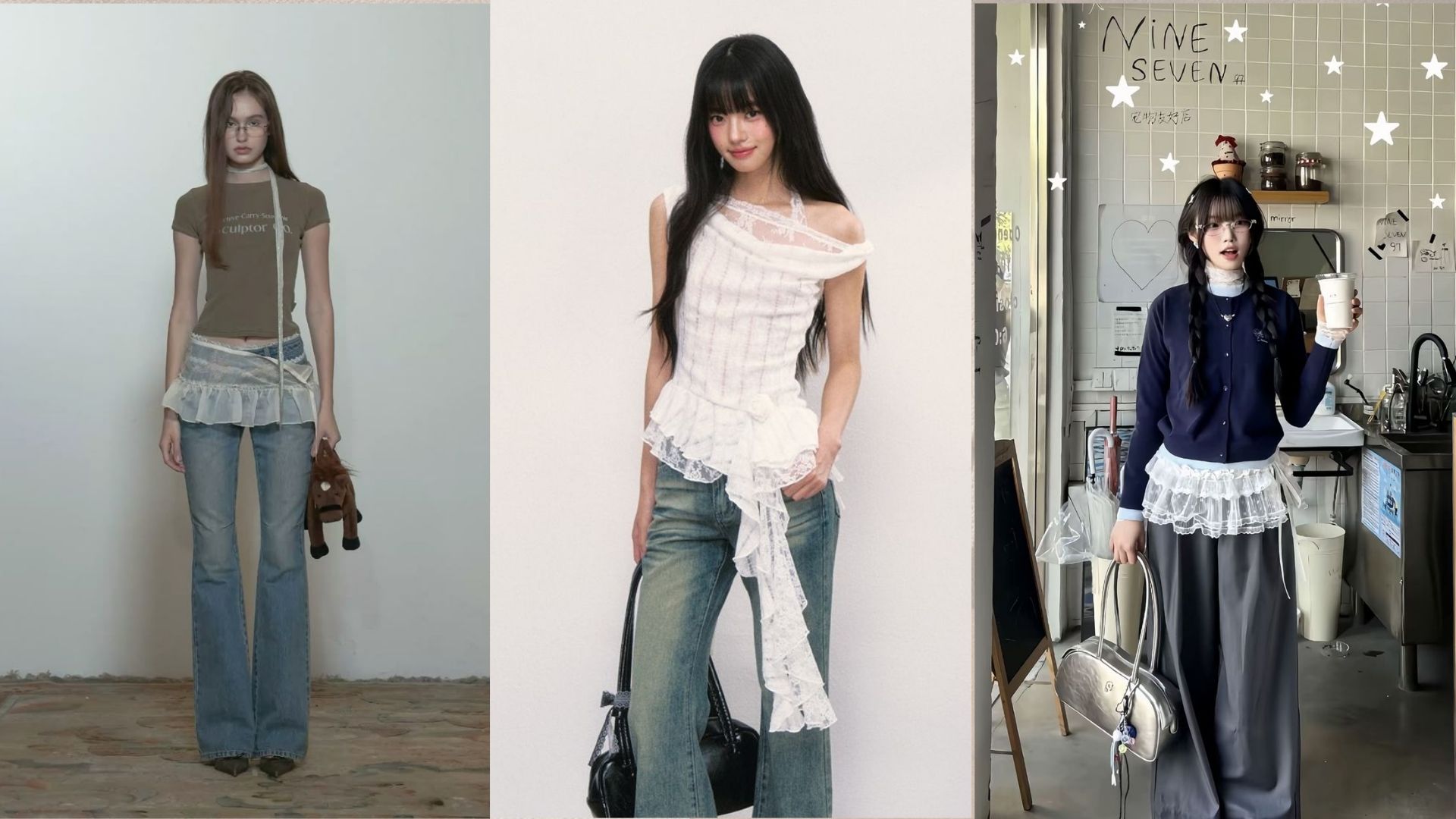Kết hợp ren với item tối giản