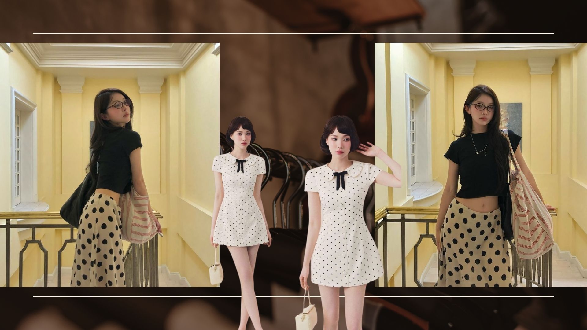 Phong cách vintage cùng chấm bi