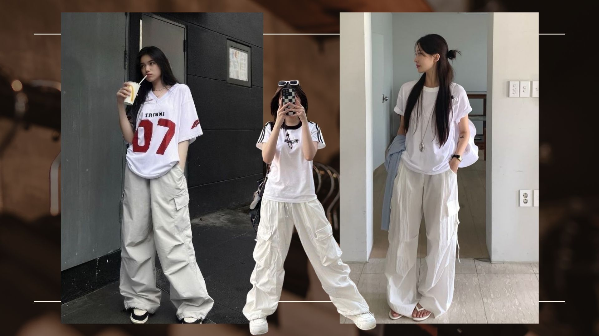 Quần túi hộp + Áo phông oversized