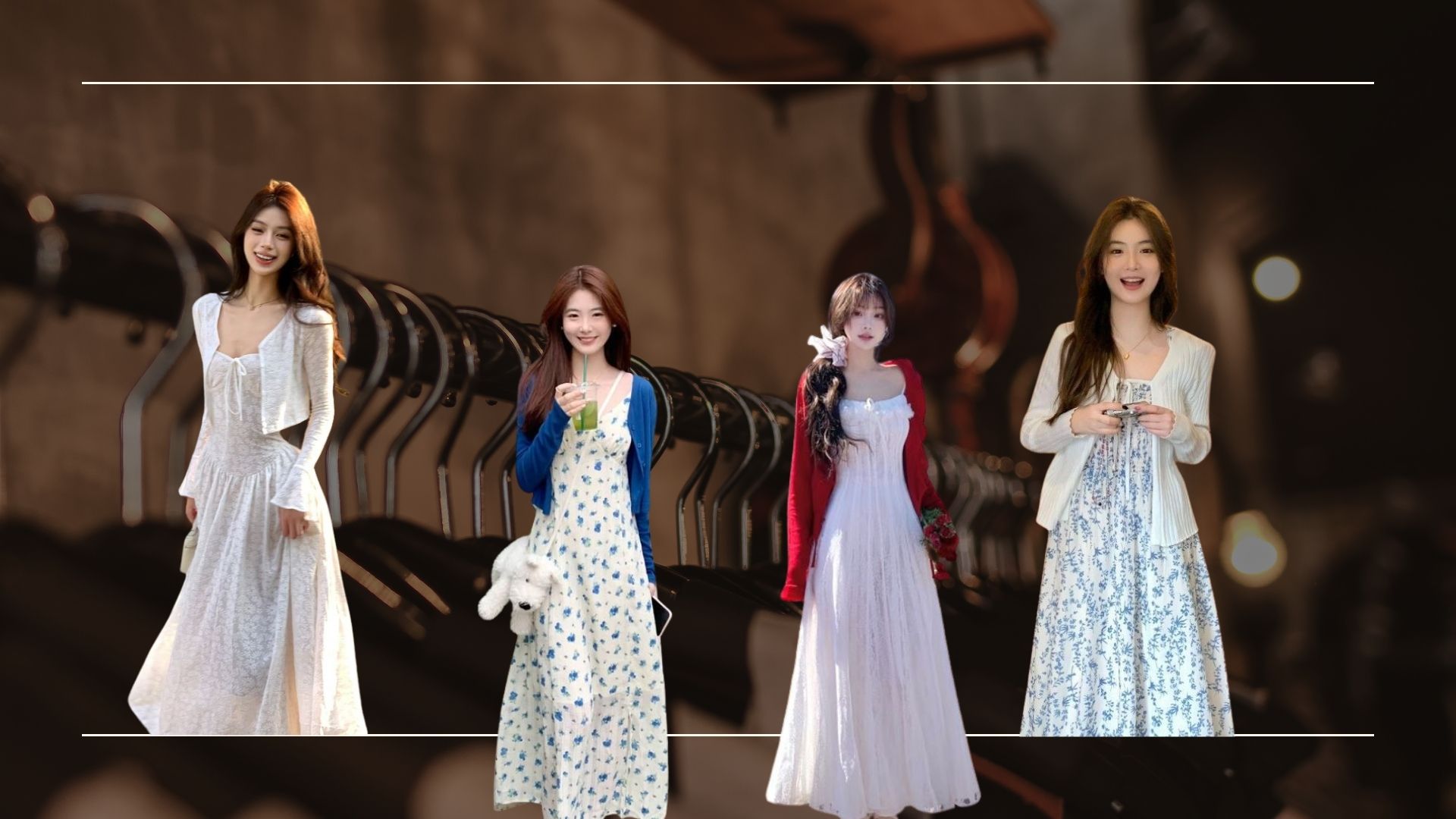 Cardigan khoác ngoài váy maxi – sang trọng và cuốn hút