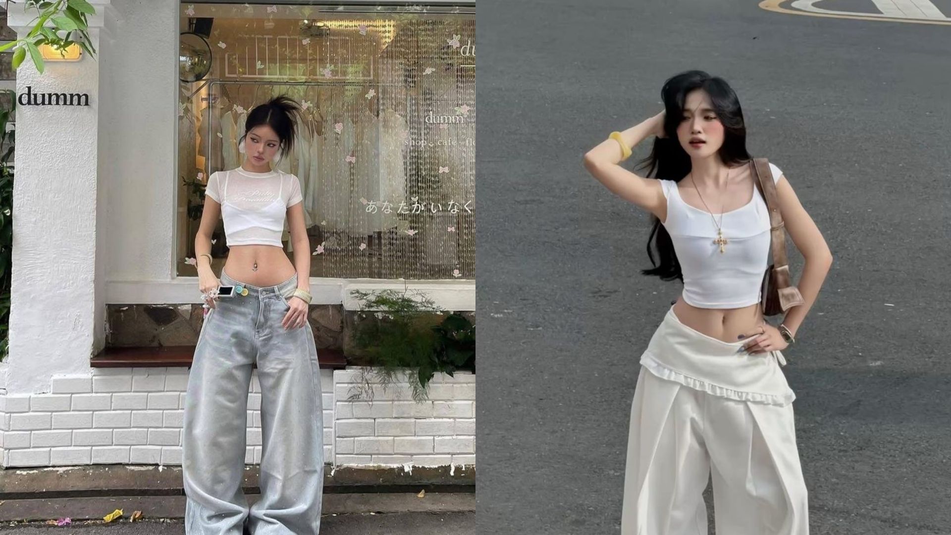 Phối cùng áo croptop