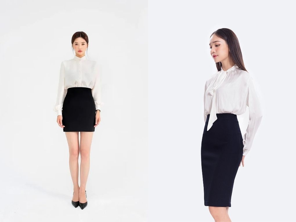 Phối cùng áo sơ mi trắng