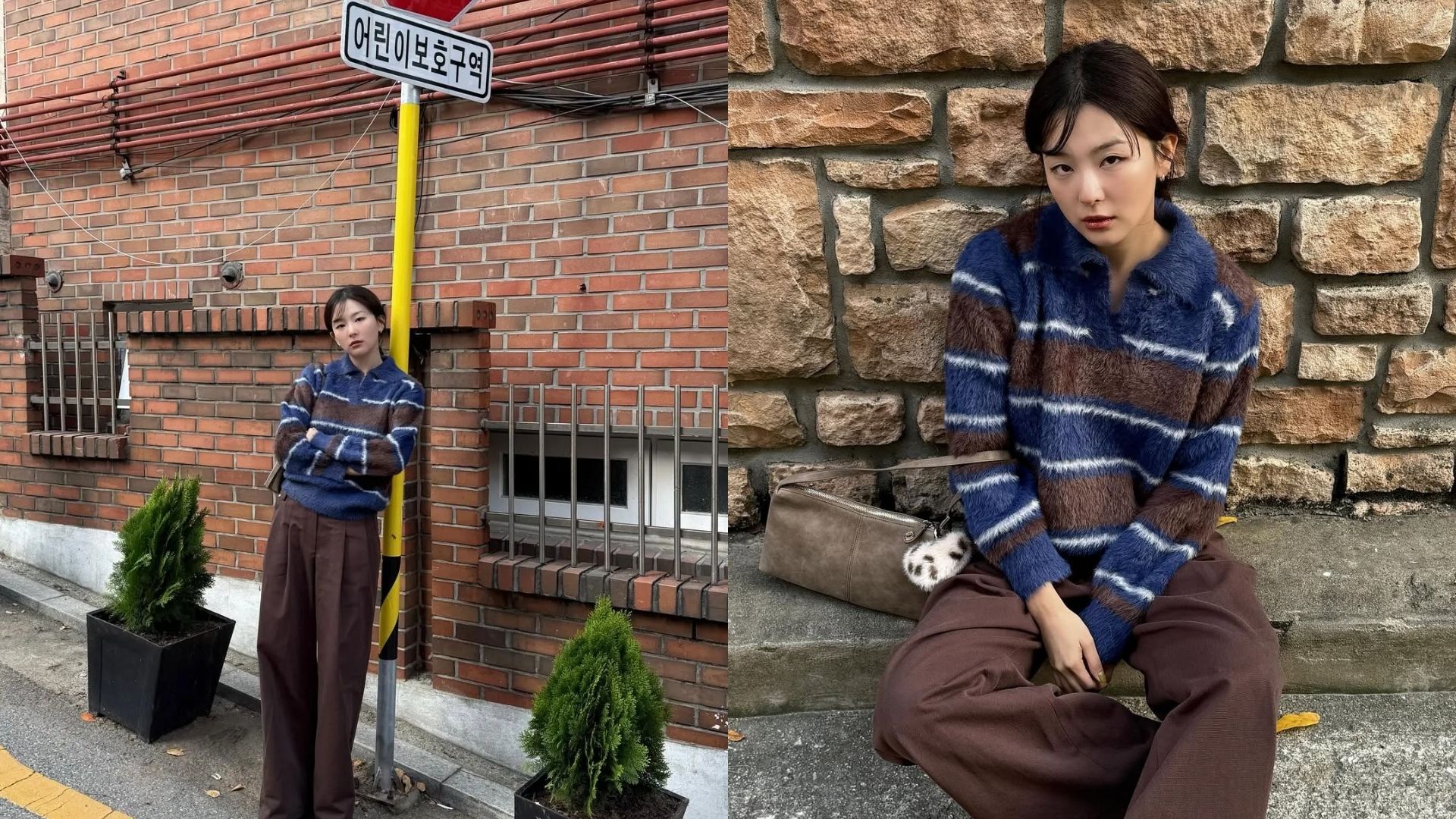 Áo len mohair cổ bẻ – nhấn mạnh chất liệu và sự mềm mại