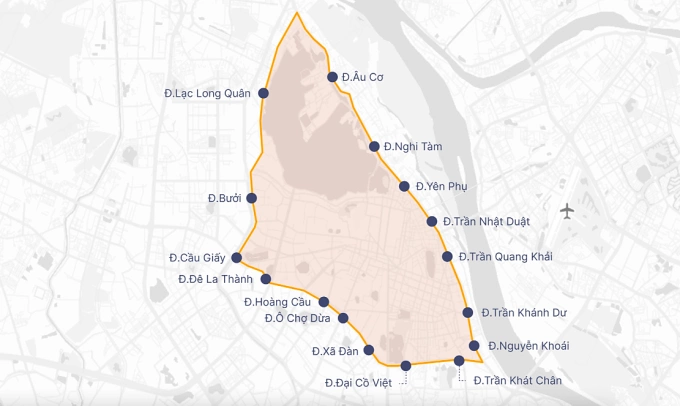 Khu vực Vành đai 1, thành phố Hà Nội