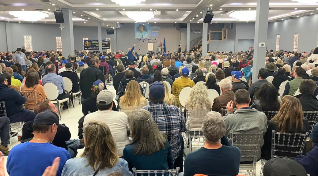 Hội trường tổ chức sự kiện ký kiến nghị Alberta độc lập khỏi Canada, tại Calgary.