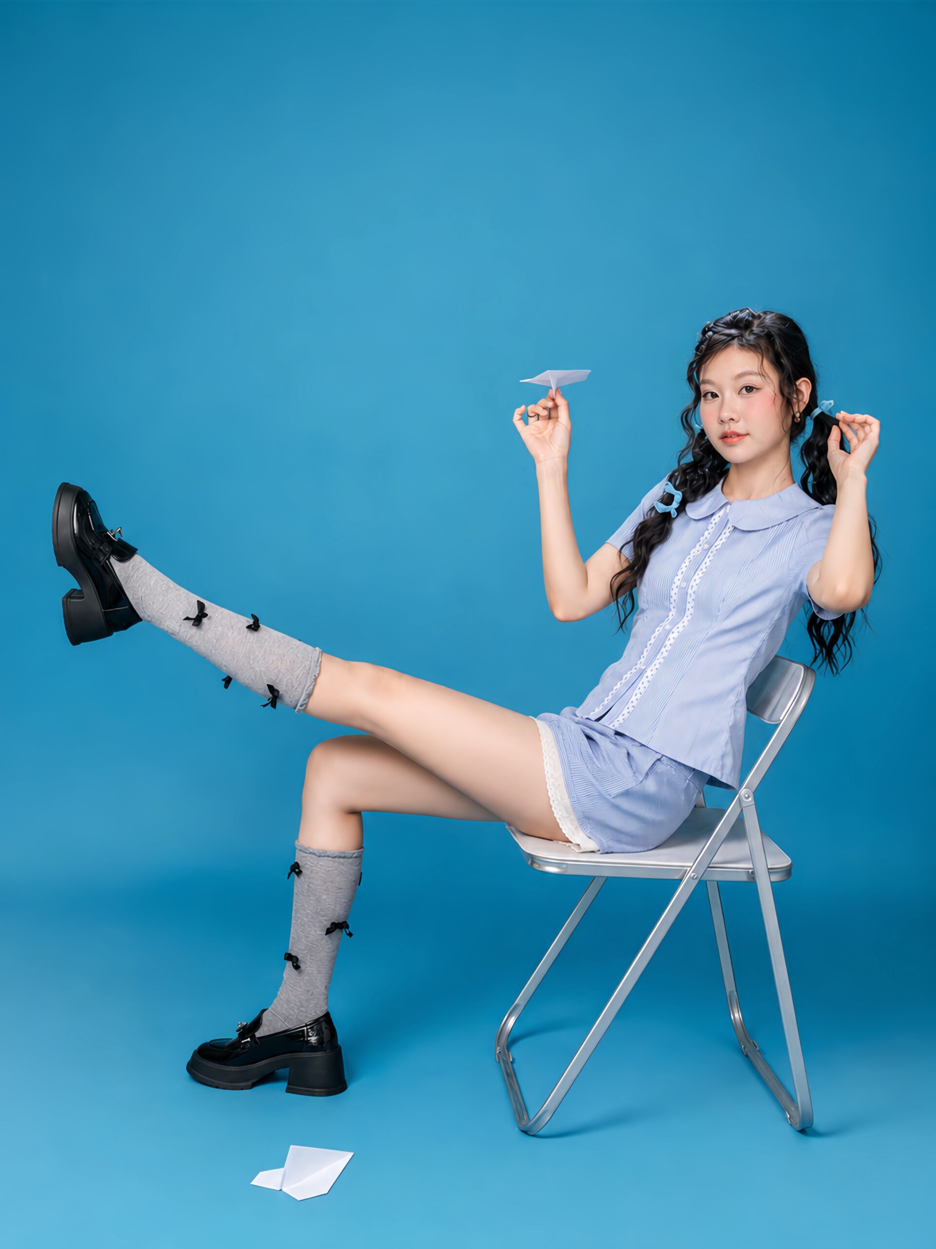 Sọc xanh dịu mắt, viền ren dịu lòng