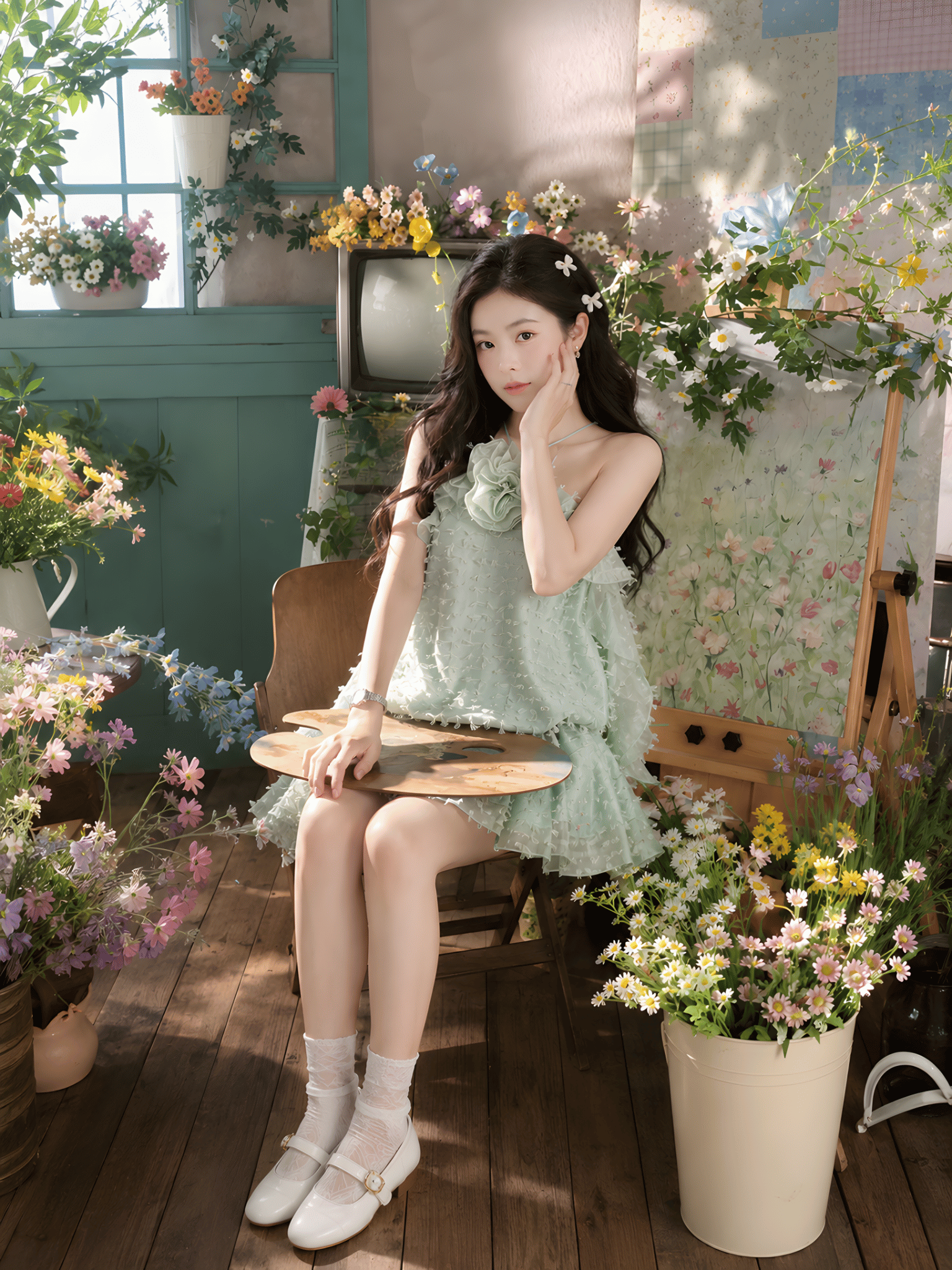 Thiết kế hoa nổi tinh tế mang đến vẻ đẹp nhẹ nhàng chuẩn Coquette Girl