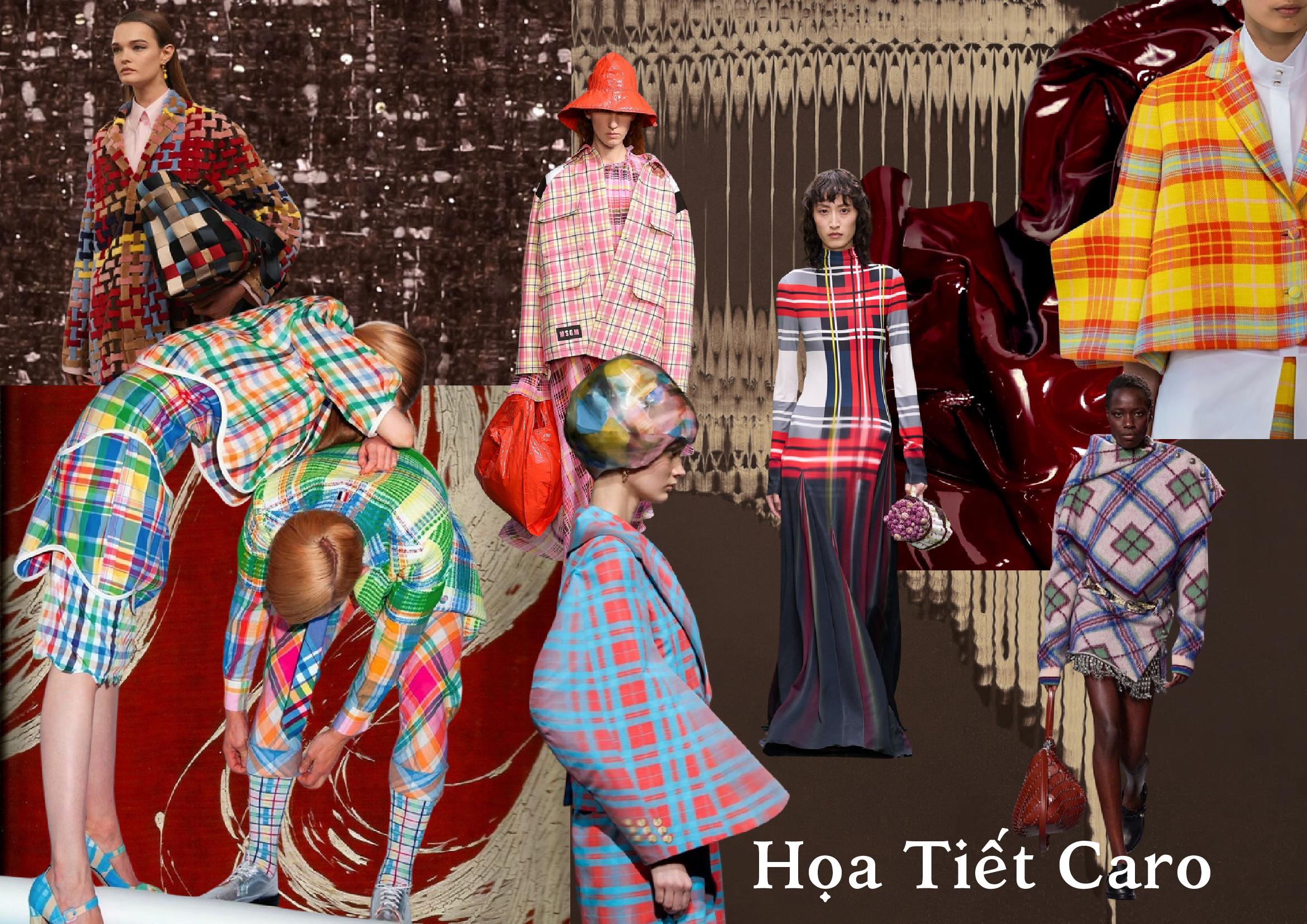 Thời trang MGRACE Việt Nam ứng dụng họa tiết caro hiện đại trong bộ sưu tập thời trang nữ cao cấp