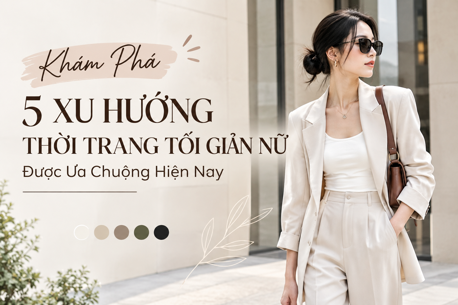 Ảnh bìa bài viết khám phá 5 xu hướng thời trang tối giản nữ
