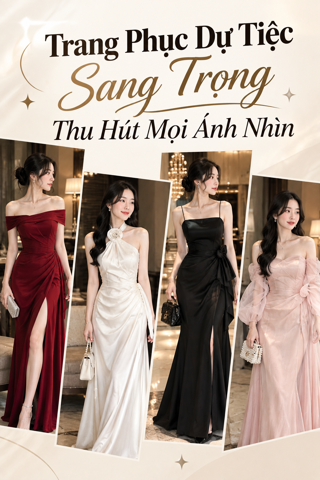 Trang phục dự tiệc sang trọng thu hút mọi ánh nhìn